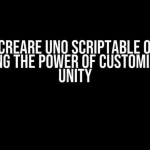 Come creare uno scriptable object: Unlocking the Power of Customization in Unity