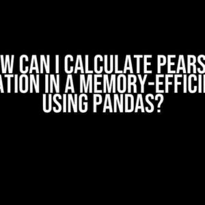 How can I calculate Pearson Correlation in a memory-efficient way using Pandas?