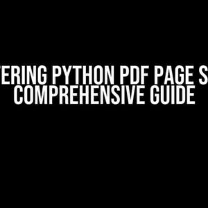 Mastering Python PDF Page Size: A Comprehensive Guide